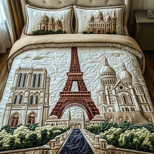 Paris Dreams 3-Piece Quilted Bedding Set GFTOHD7874