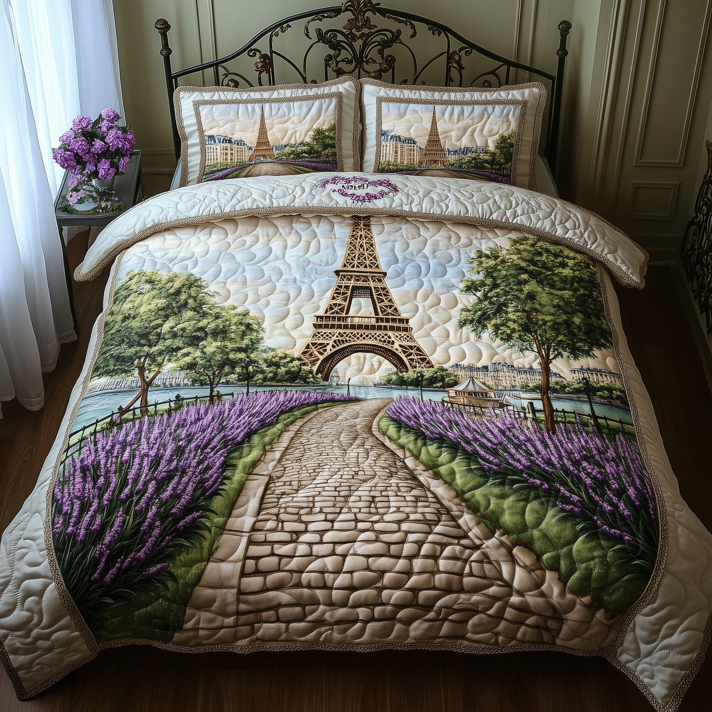 Paris Dreams 3-Piece Quilted Bedding Set GFTOHD7875