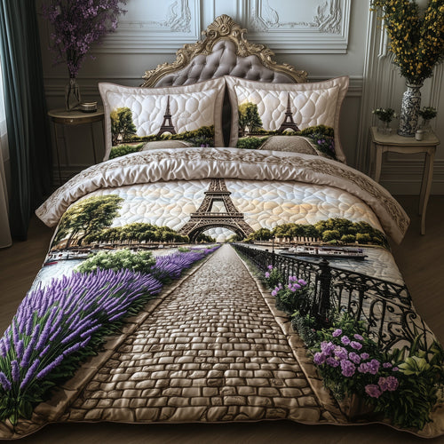 Paris Dreams 3-Piece Quilted Bedding Set GFTOHD7876