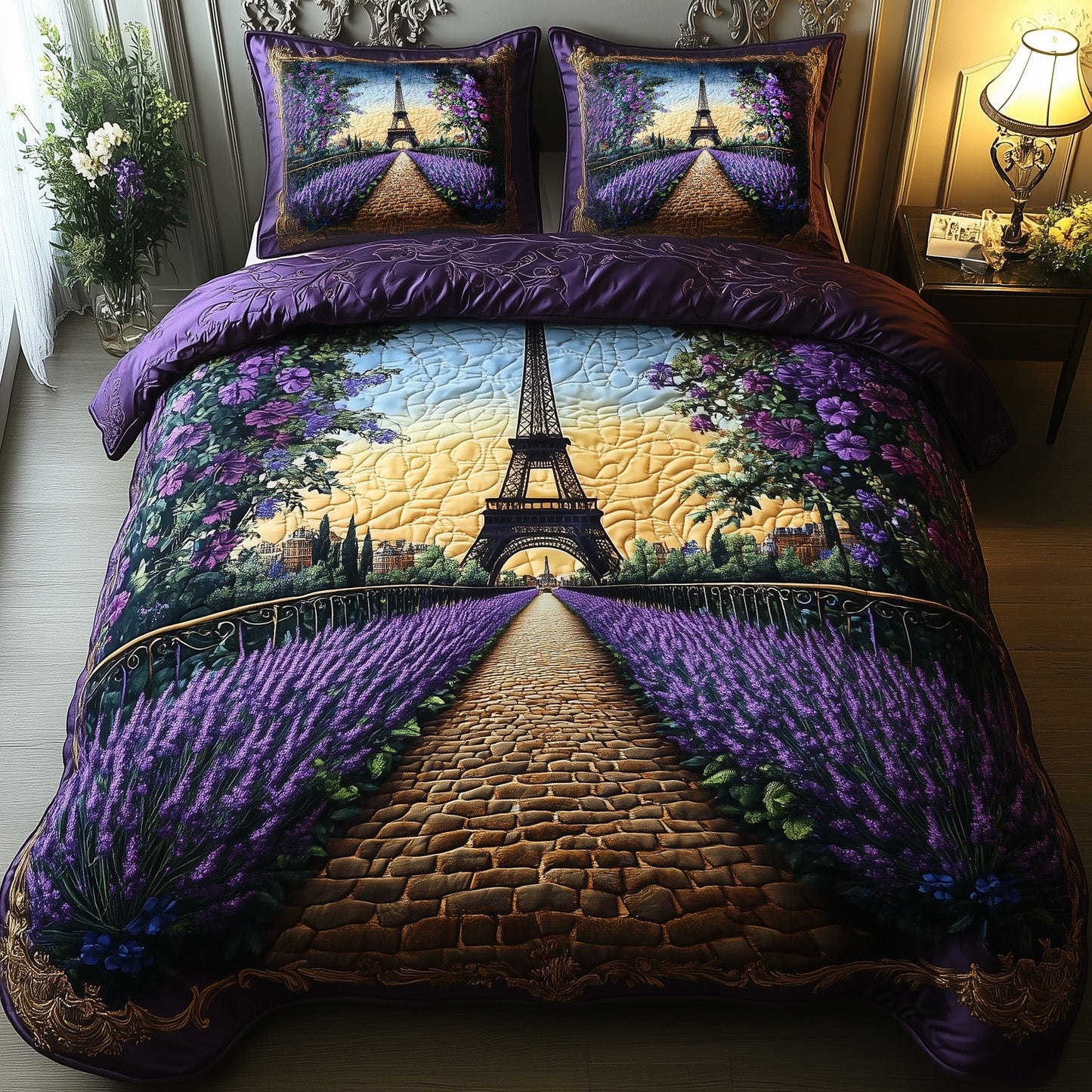 Paris Dreams 3-Piece Quilted Bedding Set GFTOHD7877