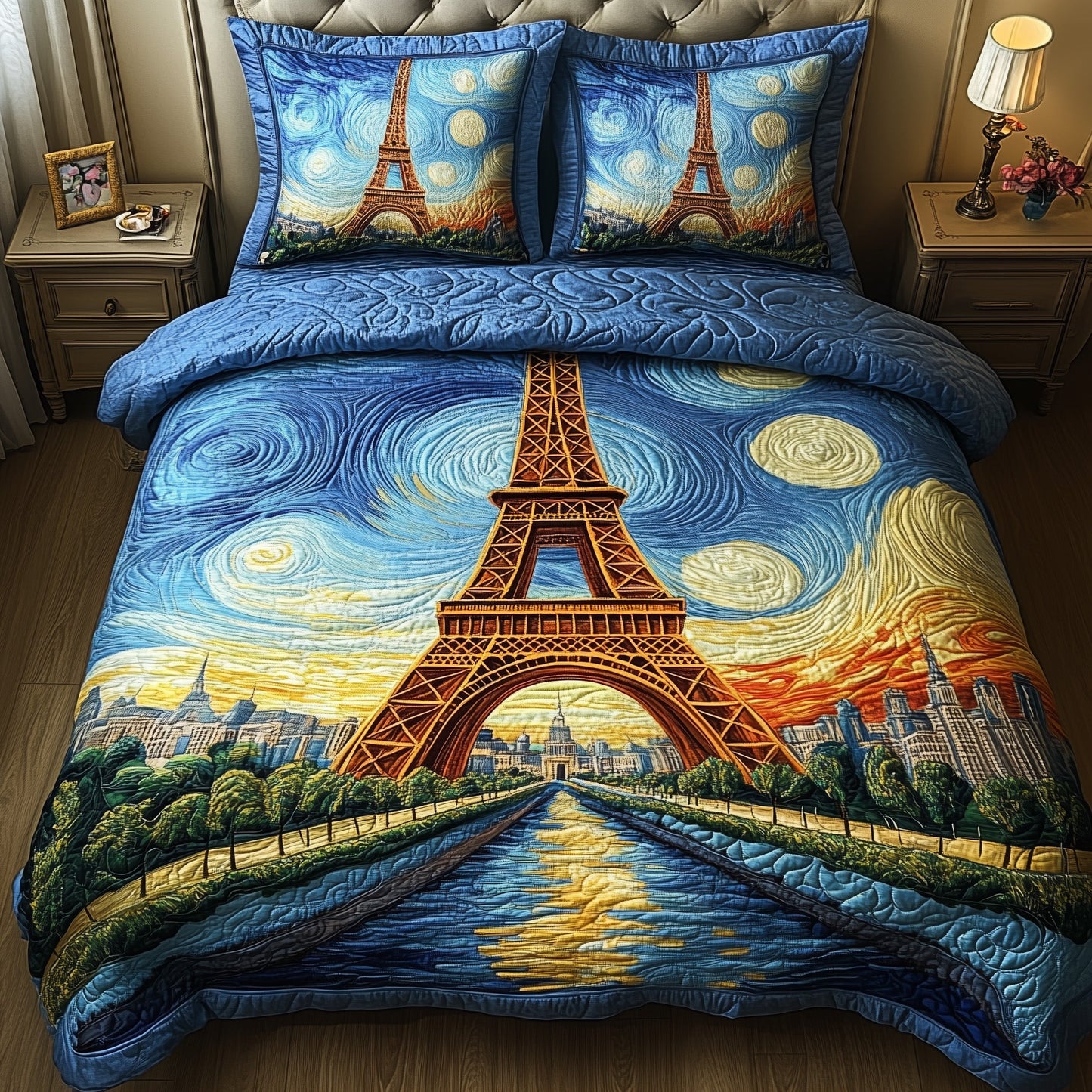 Paris Dreams 3-Piece Quilted Bedding Set GFTOHD7878