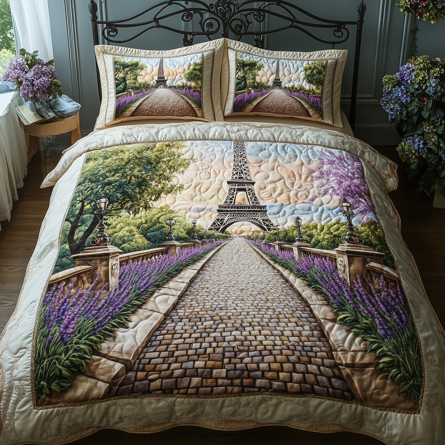 Paris Dreams 3-Piece Quilted Bedding Set GFTOHD7880
