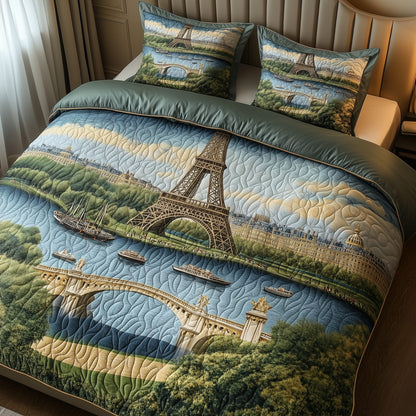 Paris Dreams 3-Piece Quilted Bedding Set GFTOHD7882
