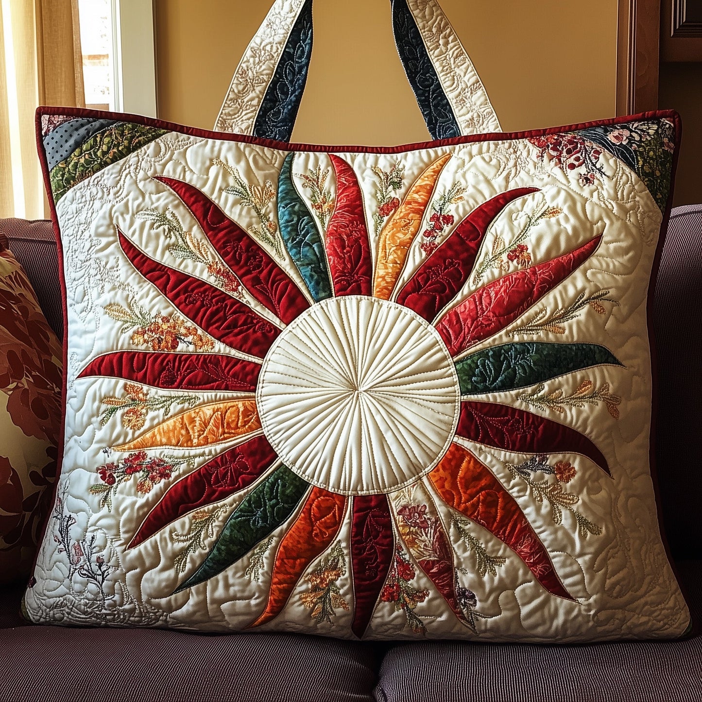 Hippie Sun Quilted Tote Bag GFTOHD7883