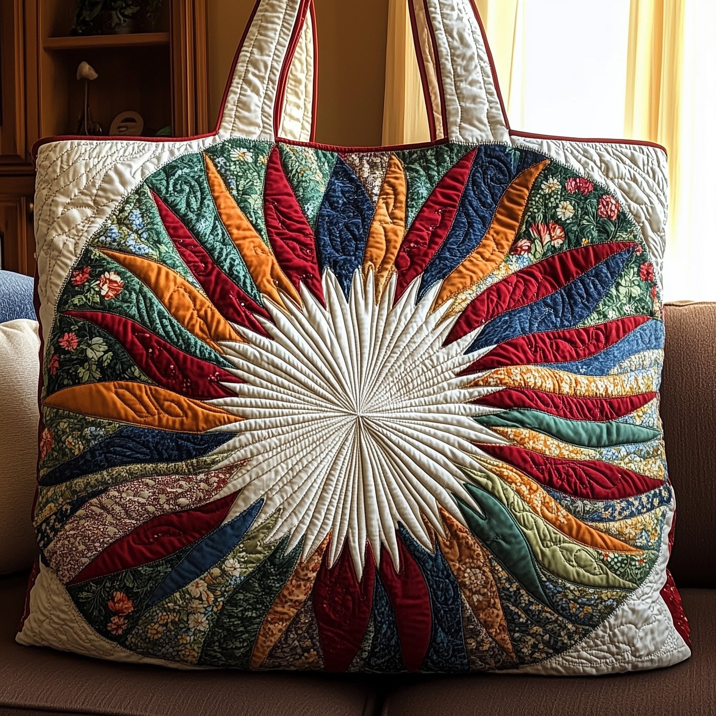 Hippie Sun Quilted Tote Bag GFTOHD7886