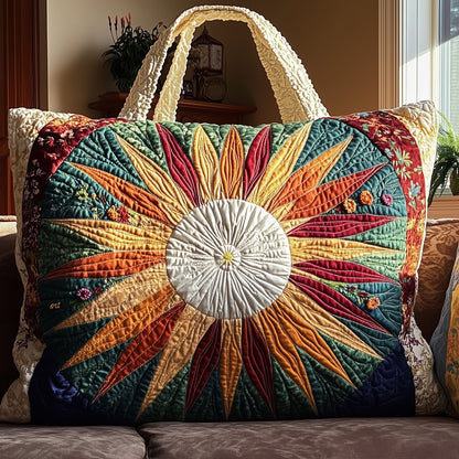 Hippie Sun Quilted Tote Bag GFTOHD7887