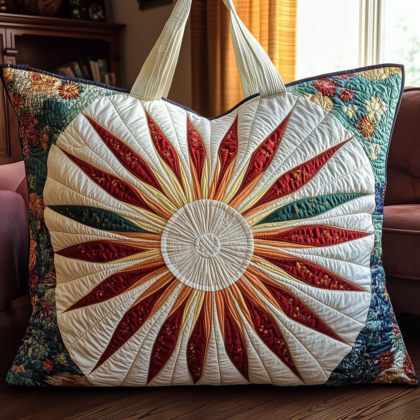 Hippie Sun Quilted Tote Bag GFTOHD7888