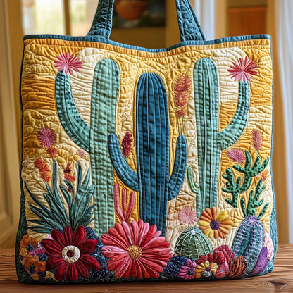 Colorful Cactus Heaven Quilted Tote Bag GFTOHD7893