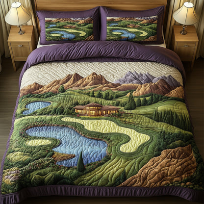 Southwest Golf Dreams 3-Piece Quilted Bedding Set GFTOHD7902