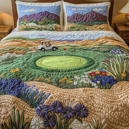 Southwest Golf Dreams 3-Piece Quilted Bedding Set GFTOHD7905
