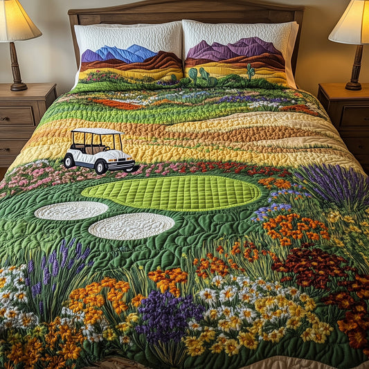 Southwest Golf Dreams 3-Piece Quilted Bedding Set GFTOHD7906