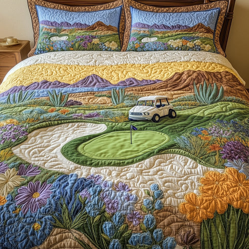 Southwest Golf Dreams 3-Piece Quilted Bedding Set GFTOHD7908