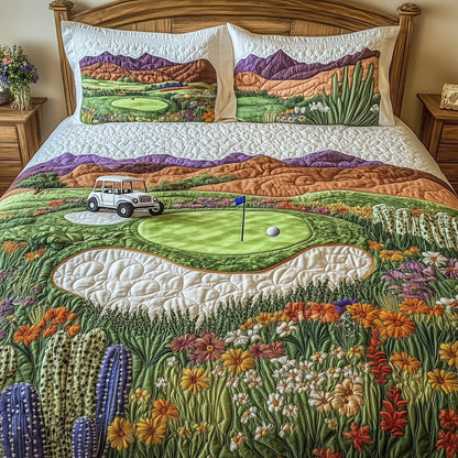 Southwest Golf Dreams 3-Piece Quilted Bedding Set GFTOHD7909
