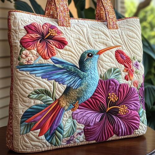 Elegance Hummingbird Quilted Tote Bag GFTOHD7922