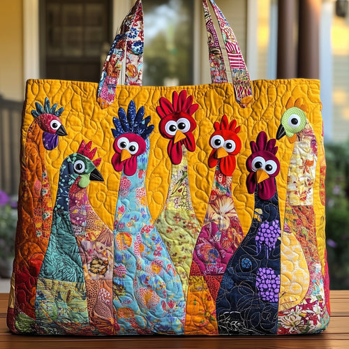 Funky Chicken Quilted Tote Bag GFTOHD7929