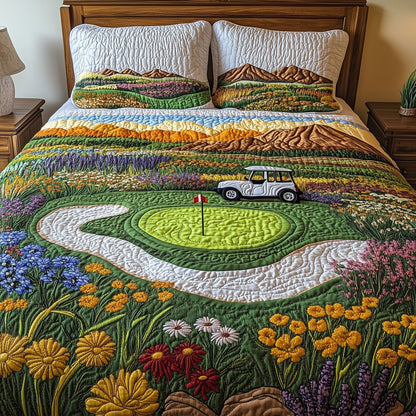 Southwest Golf Dreams 3-Piece Quilted Bedding Set GFTOHD7945