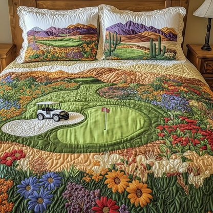 Southwest Golf Dreams 3-Piece Quilted Bedding Set GFTOHD7946