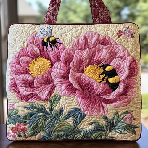 Bumble in the Bloom Quilted Tote Bag GFTOHD7971