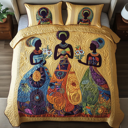 Sisters of the Savanna 3-Piece Quilted Bedding Set GFTOHD7976