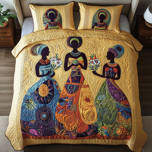 Sisters of the Savanna 3-Piece Quilted Bedding Set GFTOHD7976