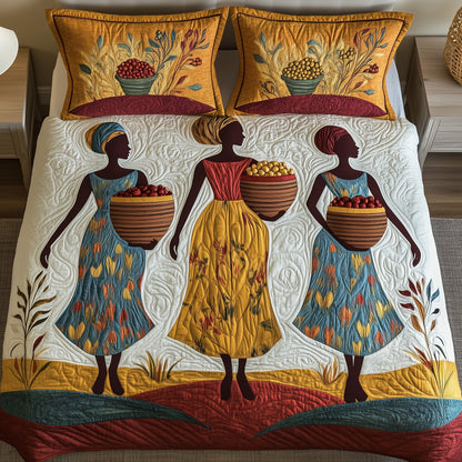 Sisters of the Savanna 3-Piece Quilted Bedding Set GFTOHD7977