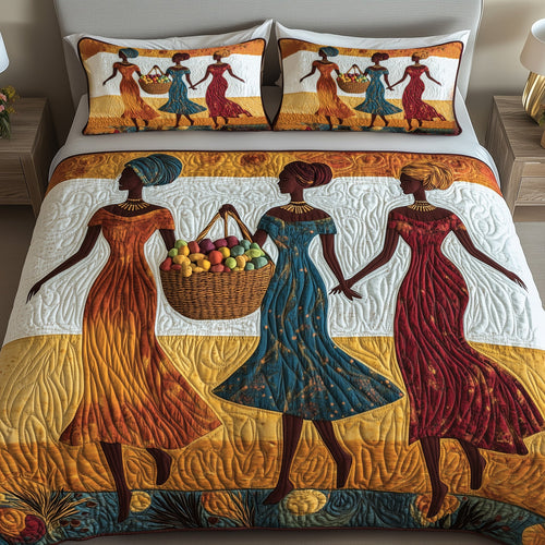 Sisters of the Savanna 3-Piece Quilted Bedding Set GFTOHD7978