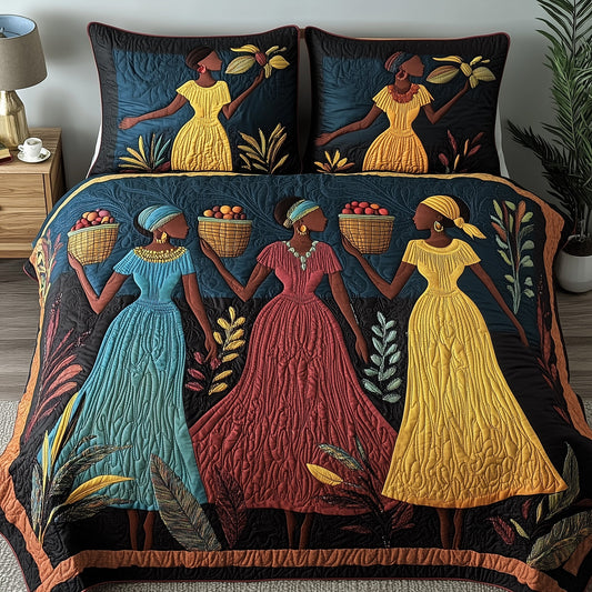 Sisters of the Savanna 3-Piece Quilted Bedding Set GFTOHD7979