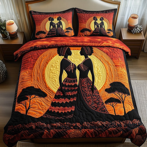 Queens of the Savanna 3-Piece Quilted Bedding Set GFTOHD7980