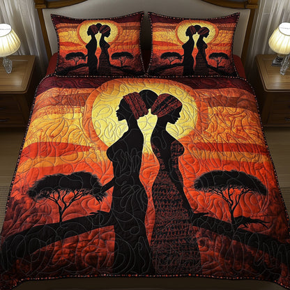 Queens of the Savanna 3-Piece Quilted Bedding Set GFTOHD7983