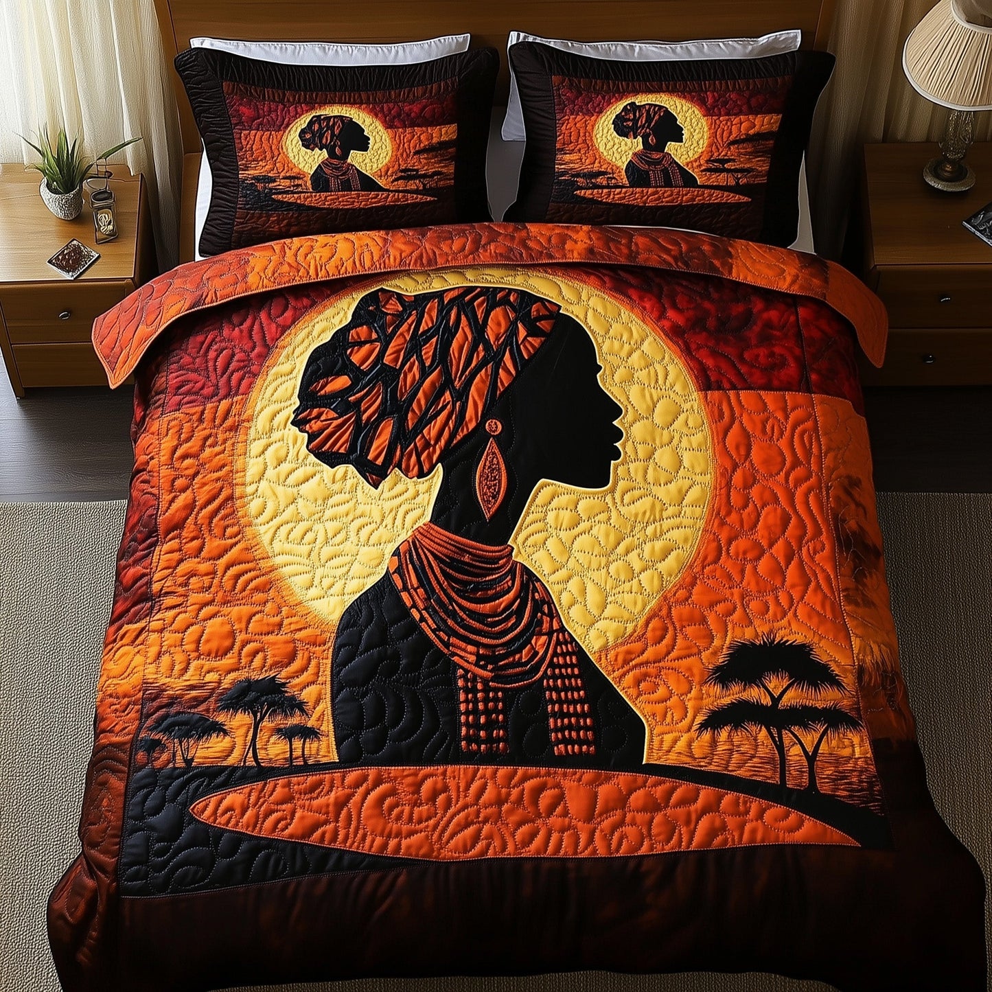 Daughter of the Sun 3-Piece Quilted Bedding Set GFTOHD7984