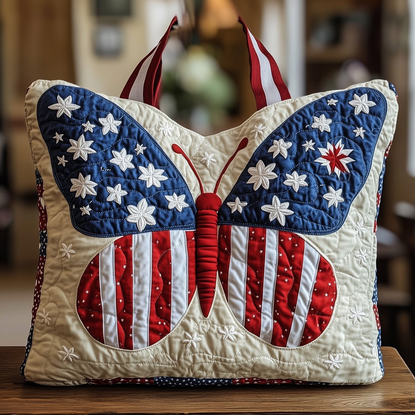 Glory Butterfly Quilted Tote Bag GFTOHD8011