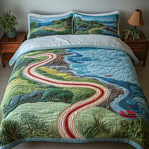 Tropical Island 3-Piece Quilted Bedding Set GFTOHD8043
