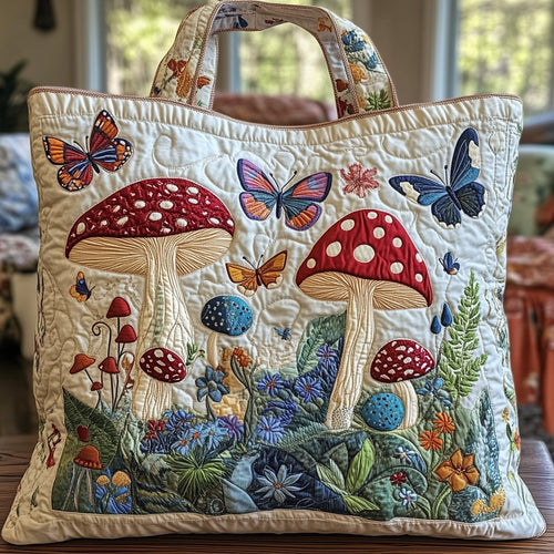 Mushroom Meadow Quilted Tote Bag GFTOHD8054