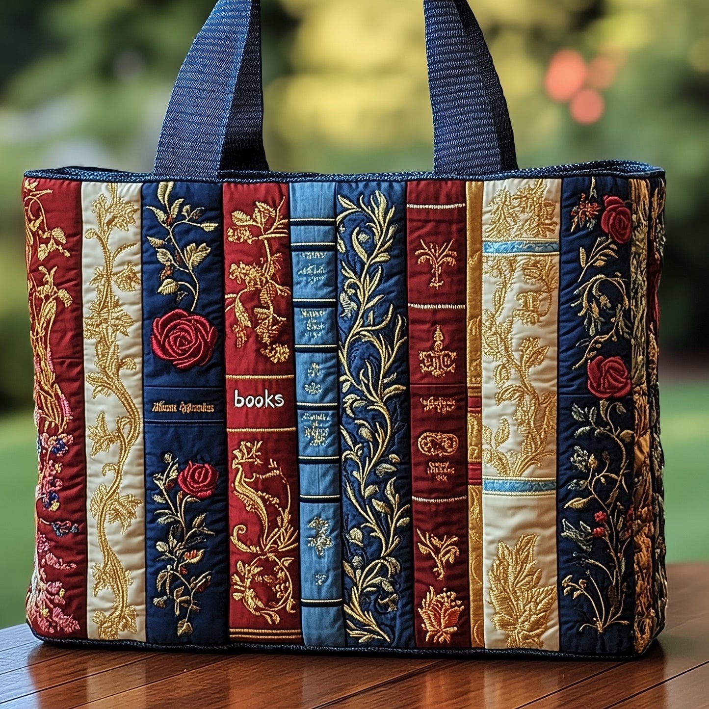 Vintage Books Quilted Tote Bag GFTOHD8086