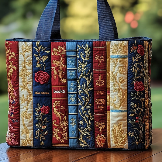 Vintage Books Quilted Tote Bag GFTOHD8086