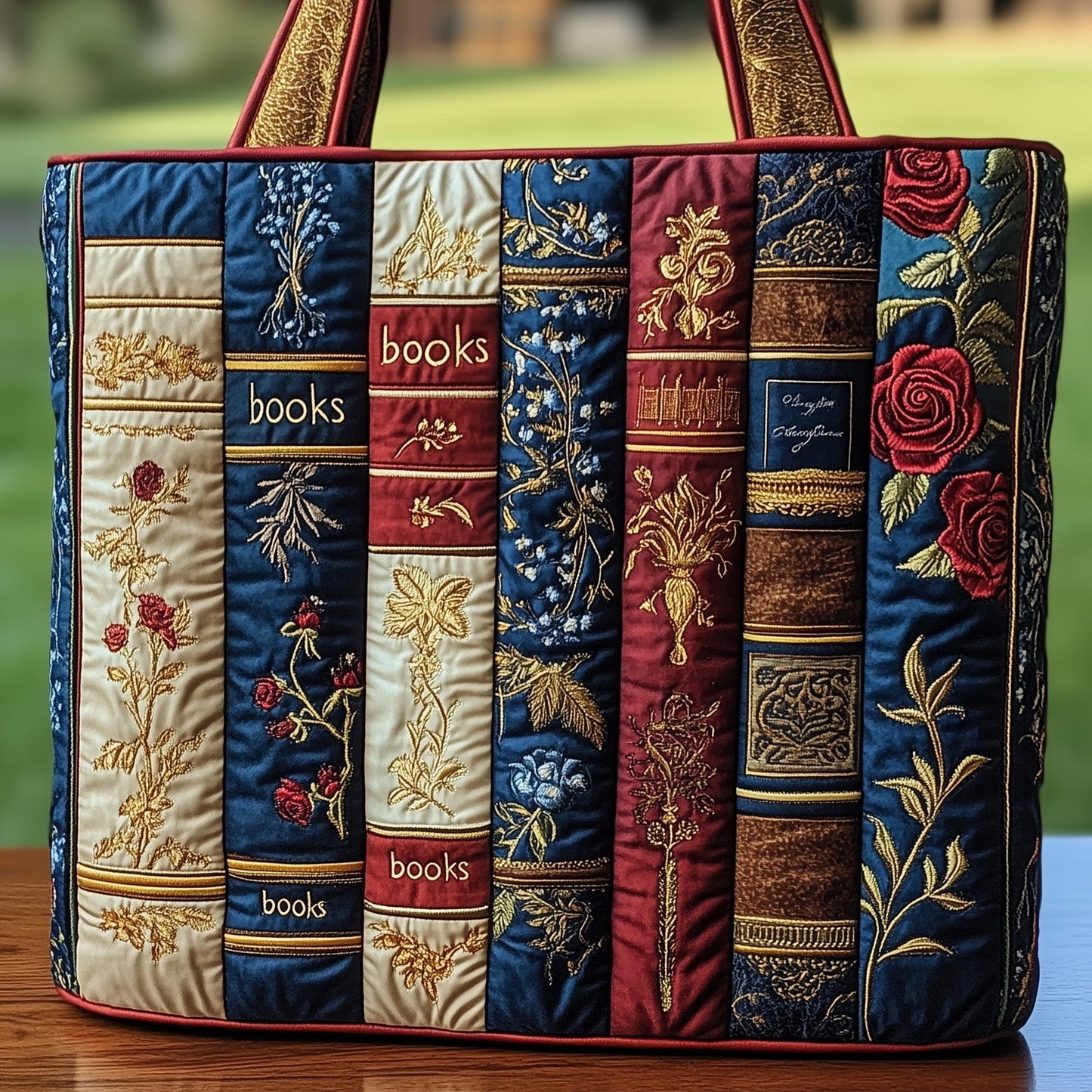 Vintage Books Quilted Tote Bag GFTOHD8088