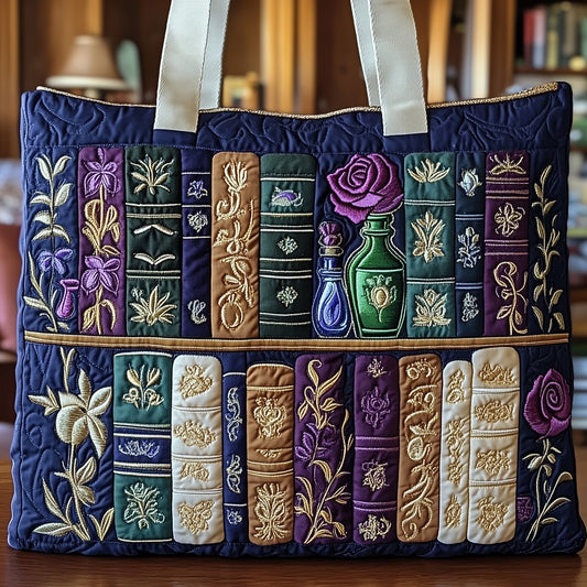 Mystic Bookshelf Quilted Tote Bag GFTOHD8098