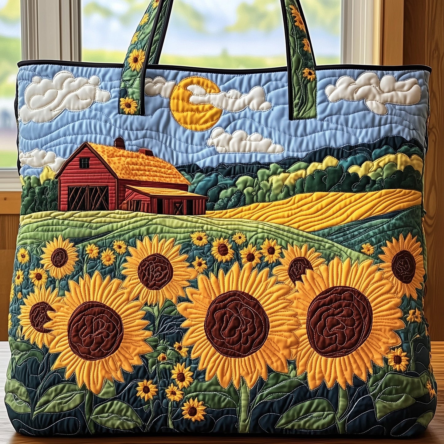 Sunflower Heaven Quilted Tote Bag GFTOHD8118