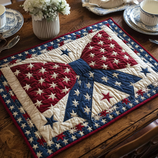 Patriotic Bow Quilted Place Mat GFTOHD8202