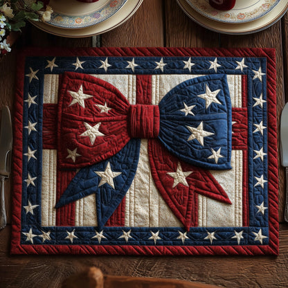 Patriotic Bow Quilted Place Mat GFTOHD8205