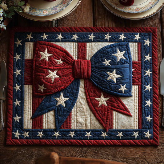 Patriotic Bow Quilted Place Mat GFTOHD8205