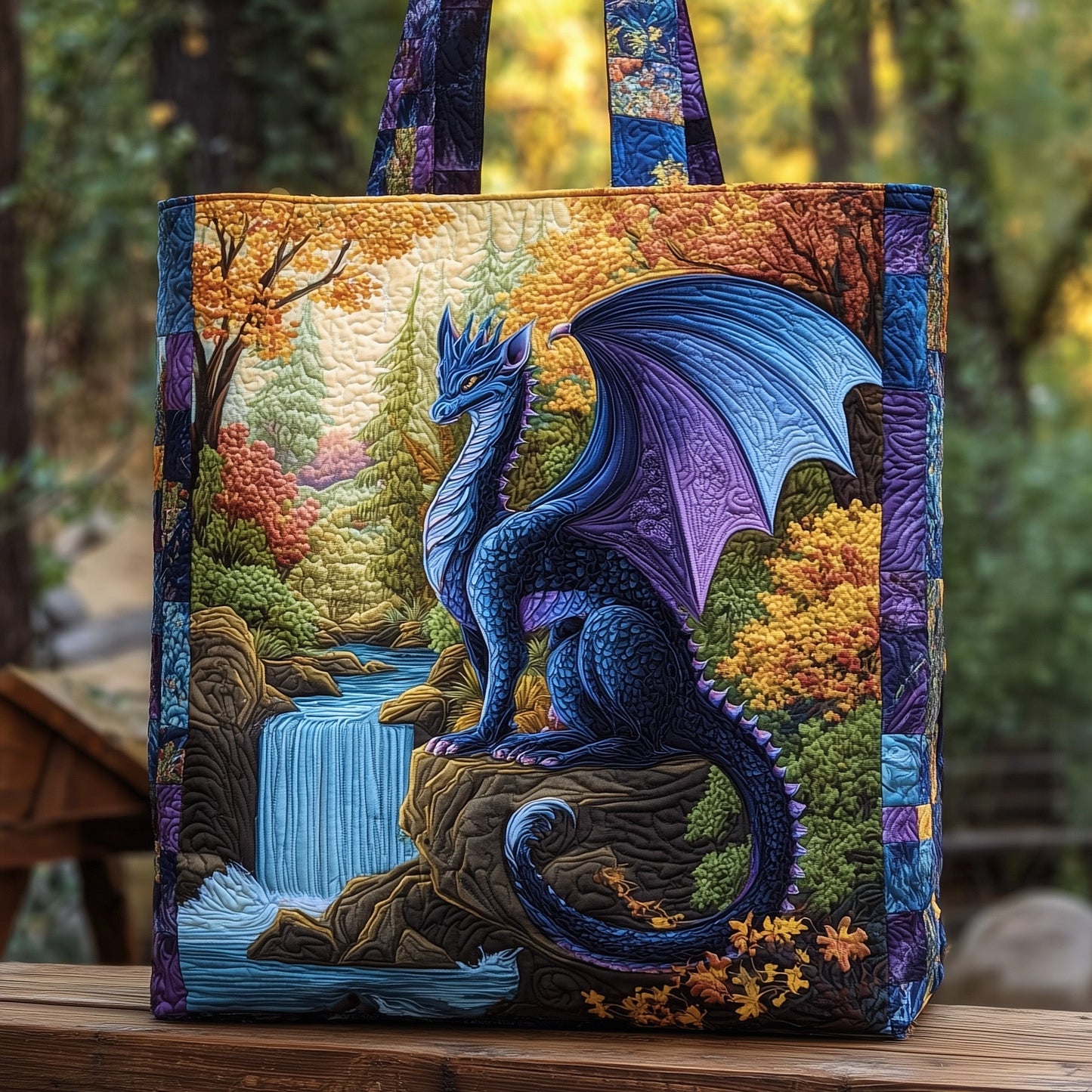 Majestic Dragon Quilted Tote Bag GFTOHD8248