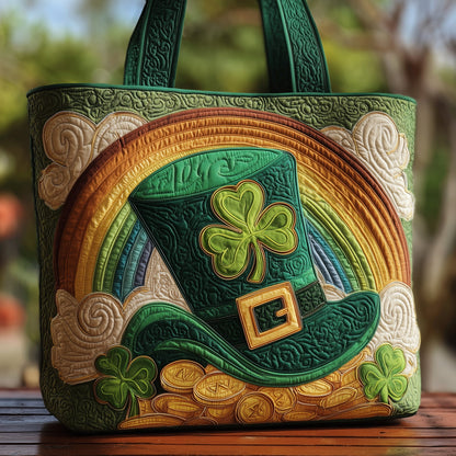 Shamrock Top Hats Quilted Tote Bag GFTOHD8272