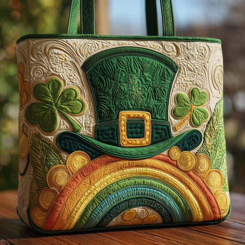 Shamrock Top Hats Quilted Tote Bag GFTOHD8273