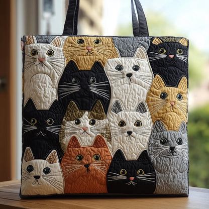 Whimsical Whiskers Quilted Tote Bag GFTOHD8300