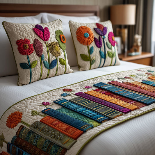 Bookish Quilted Bed Runner GFTOHD8331