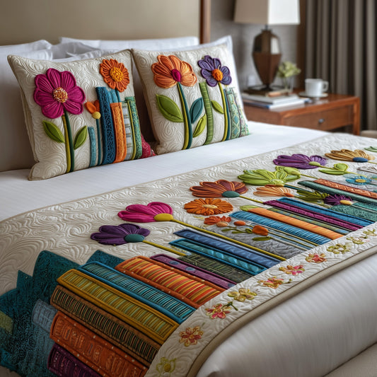 Bookish Quilted Bed Runner GFTOHD8332
