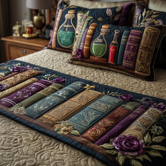 Bookish Quilted Bed Runner GFTOHD8334