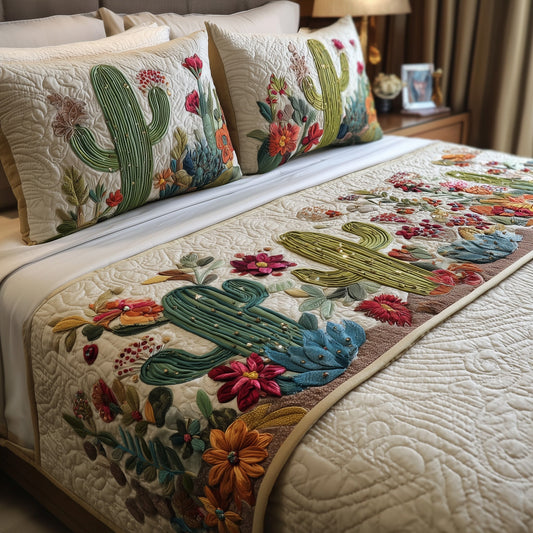 Cactus Heaven Quilted Bed Runner GFTOHD8335