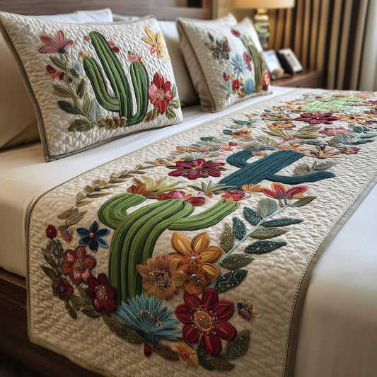 Cactus Heaven Quilted Bed Runner GFTOHD8336